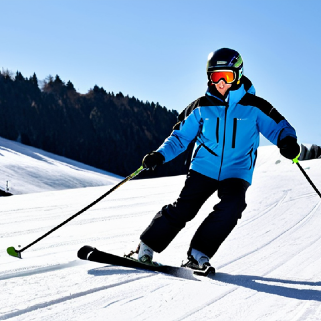 스키 강사의 실전 티칭 사례 - Beginner Ski Lesson**
"A ski instructor, fully clothed in a professional ski jacket and pants, demo...
