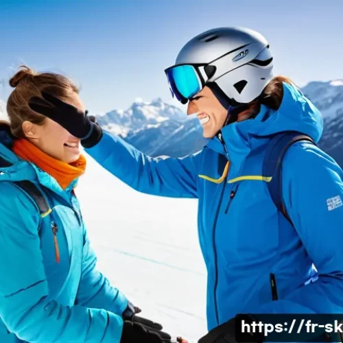 Home 33 스키 강사의 고객 맞춤형 서비스 개발 - **Prompt:** A dynamic close-up image capturing a personalized ski lesson in the majestic French Alps...