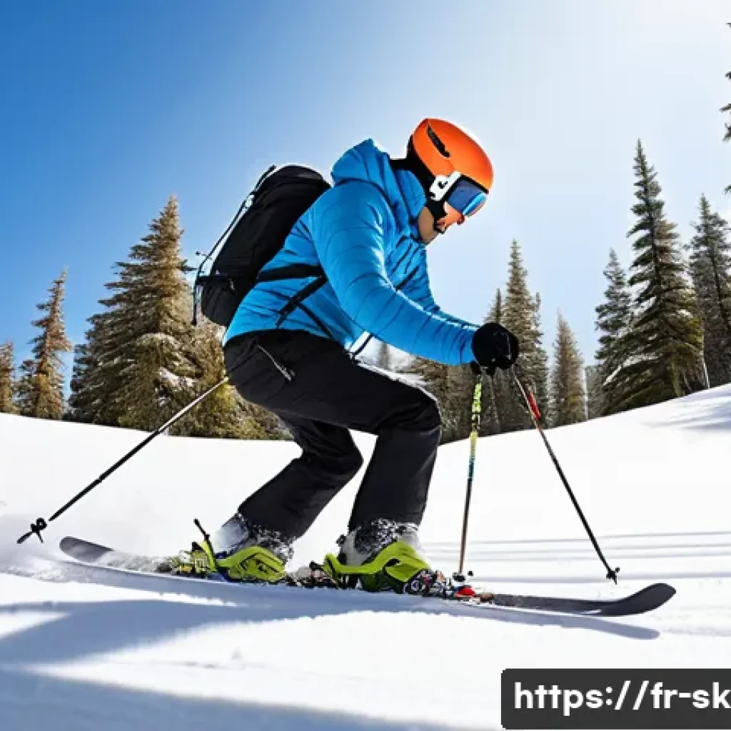 스키 강사의 고급자 트레이닝 방법 - A professional ski instructor filming a young adult skier descending a snowy mountain slope, wearing...